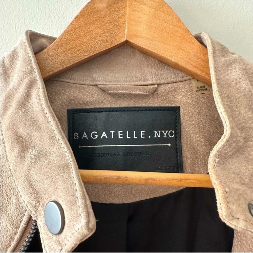 Bagatelle NYC Genuine Leather Bomber Jacket - Size M - Picture 2 of 4
